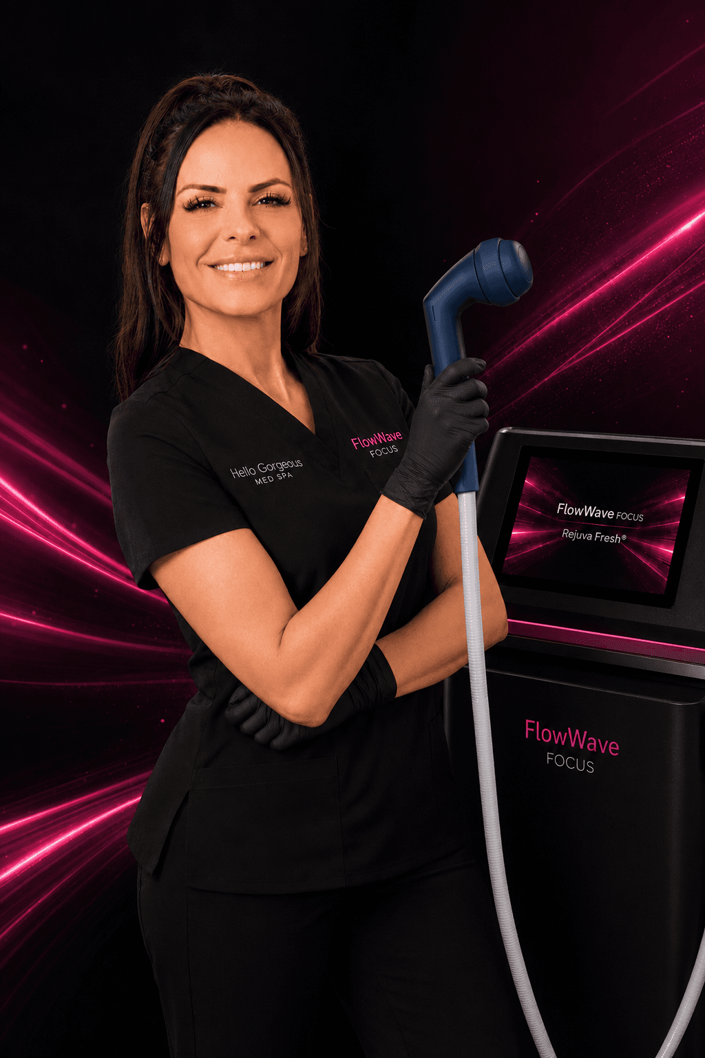 Hello Gorgeous provider with FlowWave FOCUS shockwave device