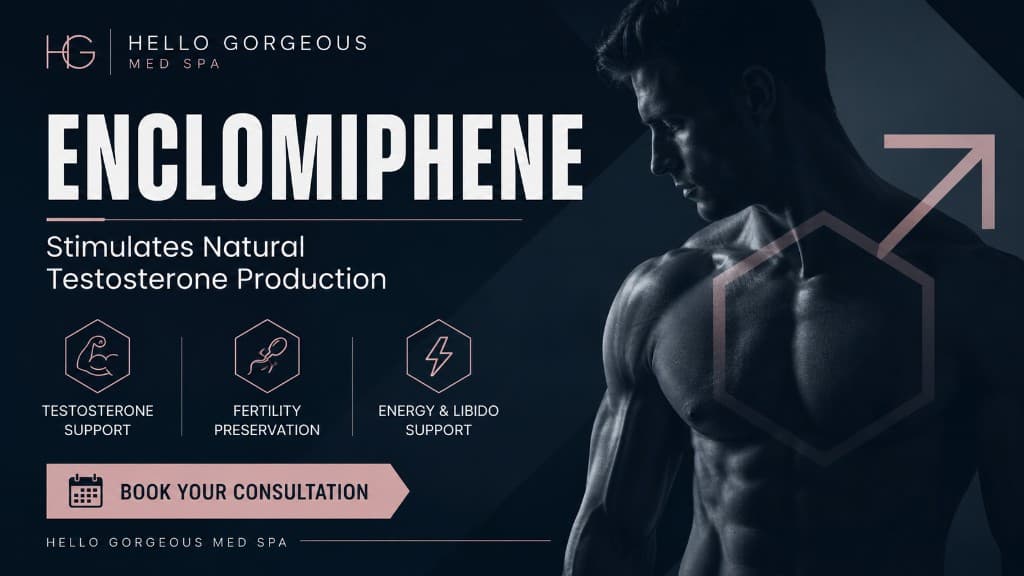 Enclomiphene citrate for men's testosterone — Hello Gorgeous Med Spa Oswego IL