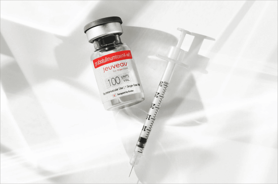 Jeuveau neuromodulator vial and syringe - FDA-approved botulinum toxin type A at Hello Gorgeous Med Spa