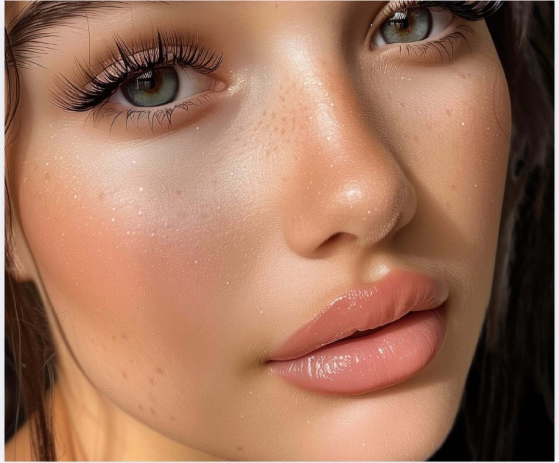 Lash and glow beauty portrait
